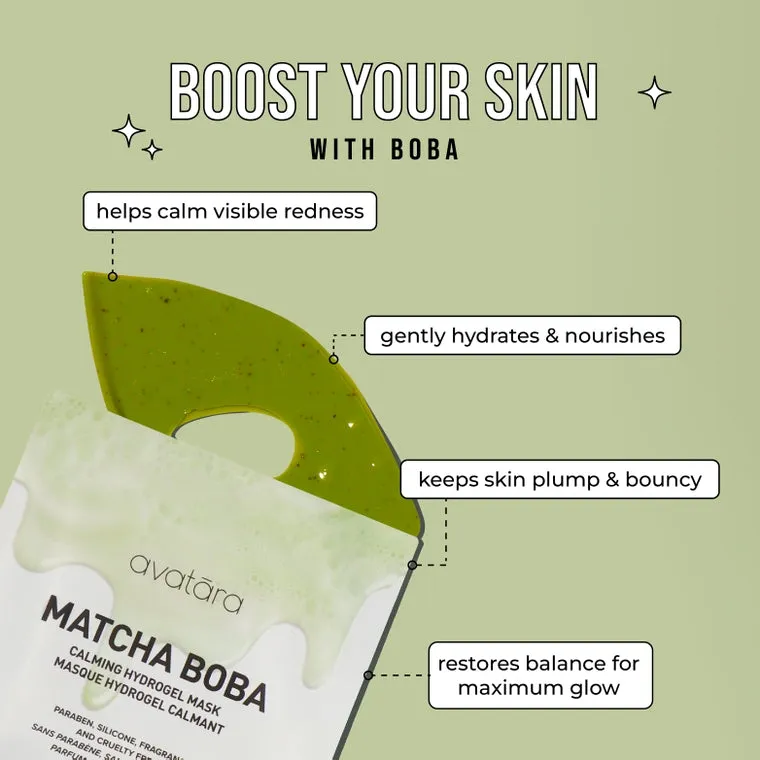 Avatara Boba Hydrogel Mask | Calming Matcha