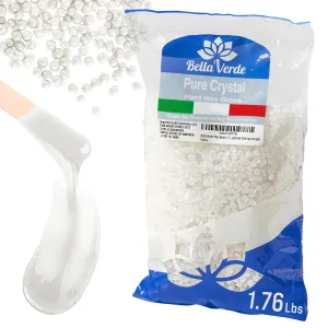 Bella Verde Hard Wax Beads for Hair Removal 1.76 Pounds - Waxing Beads - Scentless Bikini Brazilian Wax Beads - Facial Body Wax Beads - for Sensitive Skin
