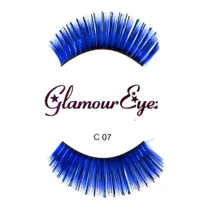 Blue Screen Flared Eyelashes w/ Silver Tinsel