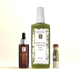 Bundle 2: Sun Defense SPF Tan, Stone Crop Mist, Citrus & Kale Potent C E Serum - Save 25%