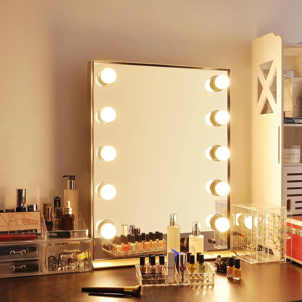 Byootique Urstudio 26"X20" Hollywood Vanity Mirror 10Pcs Dimmer LED Lights