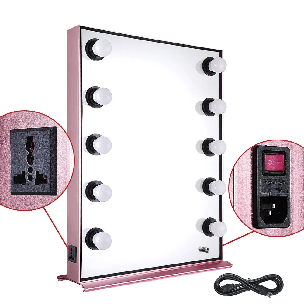 Byootique Urstudio 26"X20" Hollywood Vanity Mirror 10Pcs Dimmer LED Lights