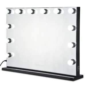 Byootique Urstudio 34X26" Black Hollywood Vanity Mirror Tabletop Wall Mount