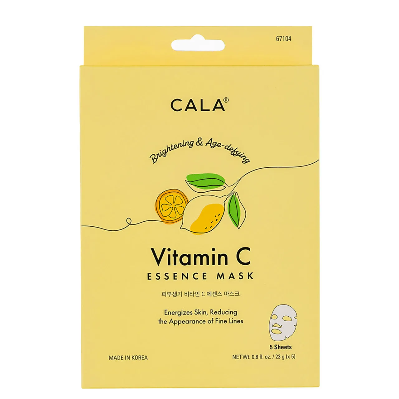 Cala Essence Facial Masks: Vitamin C Collagen (5 Pks)