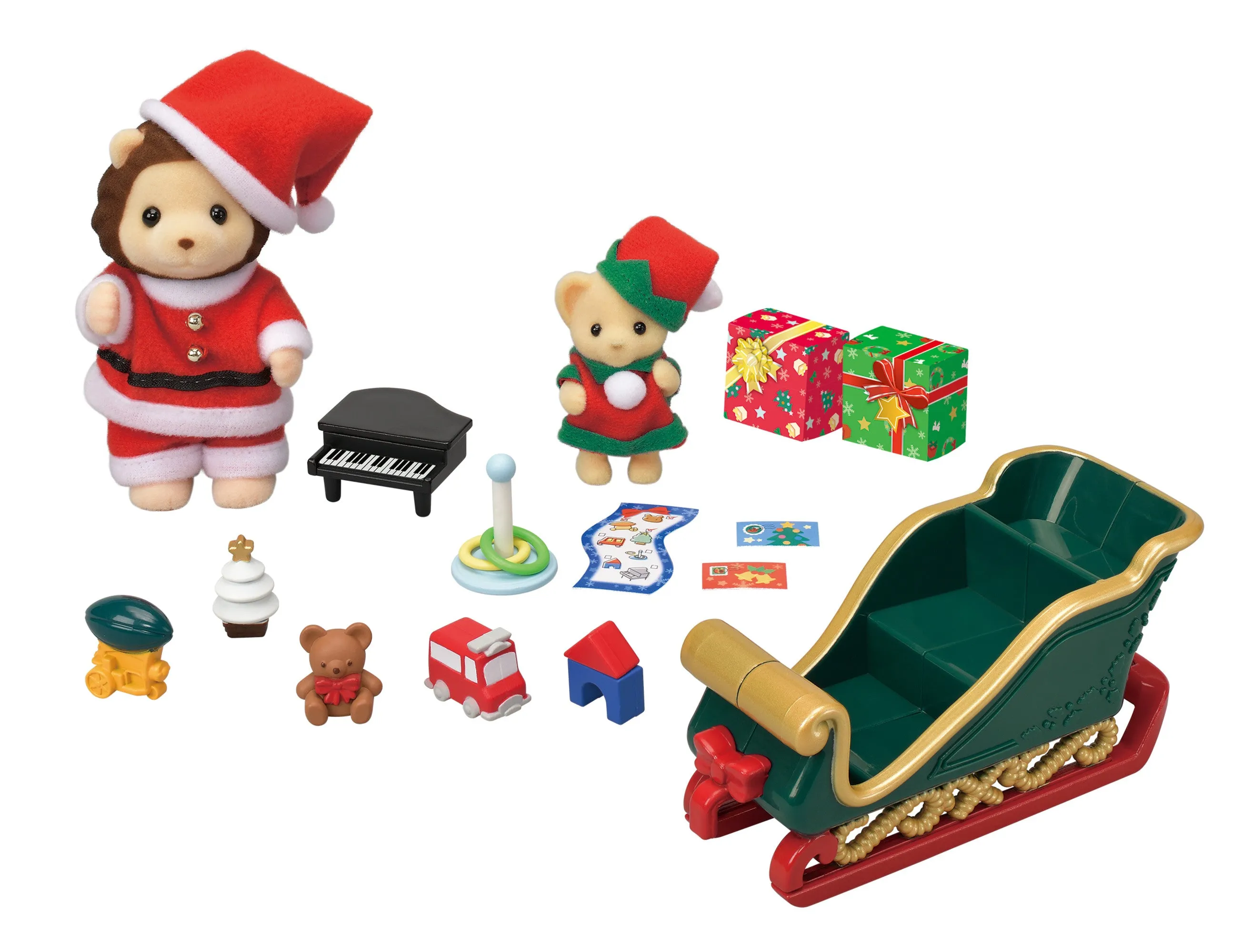 Calico Critters Mr. Lion's Winter Sleigh