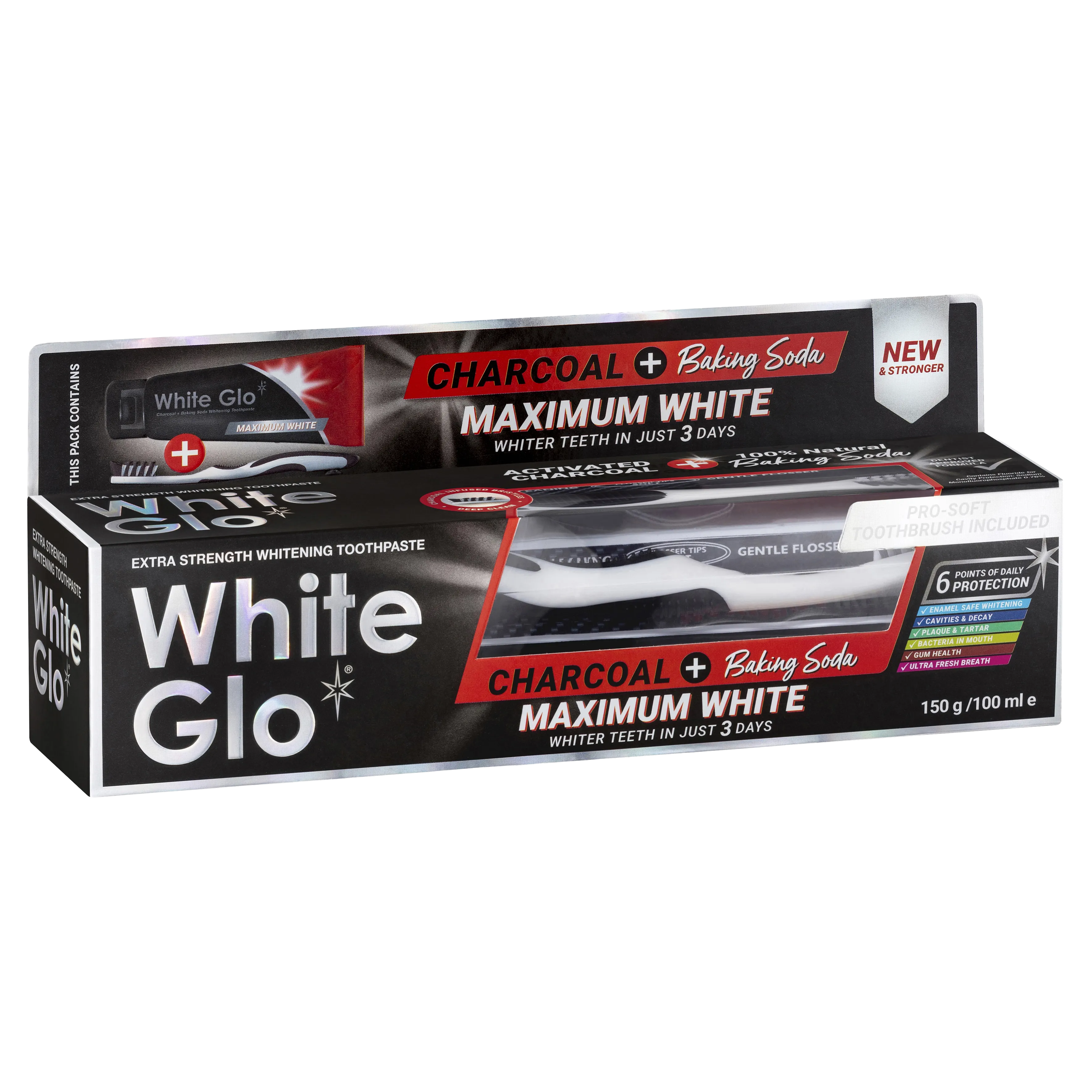 Charcoal   Baking Soda Maximum White Toothpaste 150g