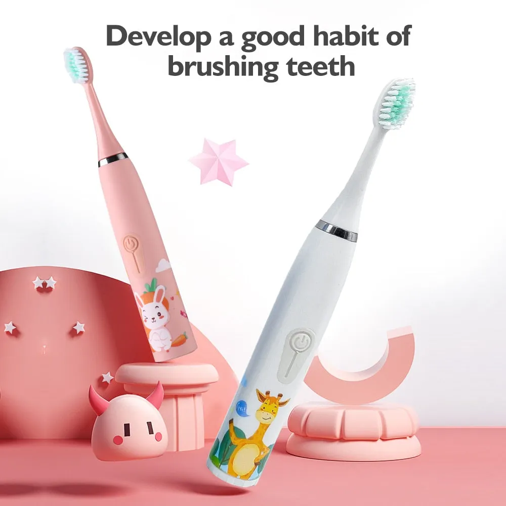 Children's Electric Soft Bristled Cartoon Toothbrush