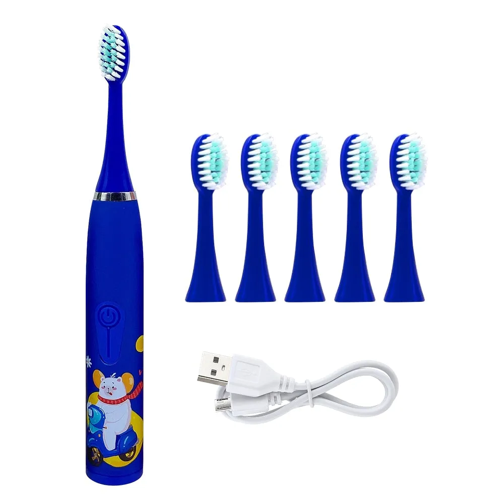 Children's Electric Soft Bristled Cartoon Toothbrush