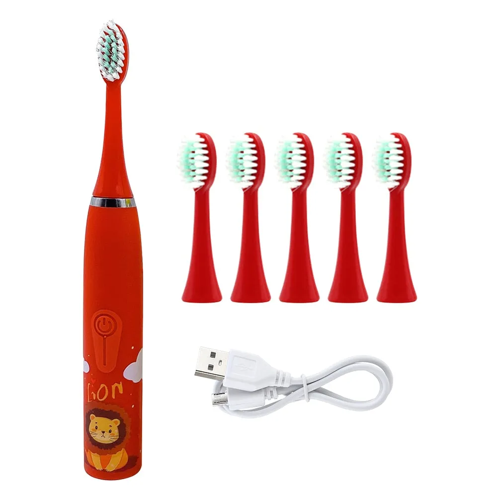 Children's Electric Soft Bristled Cartoon Toothbrush