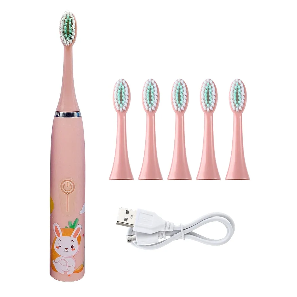 Children's Electric Soft Bristled Cartoon Toothbrush