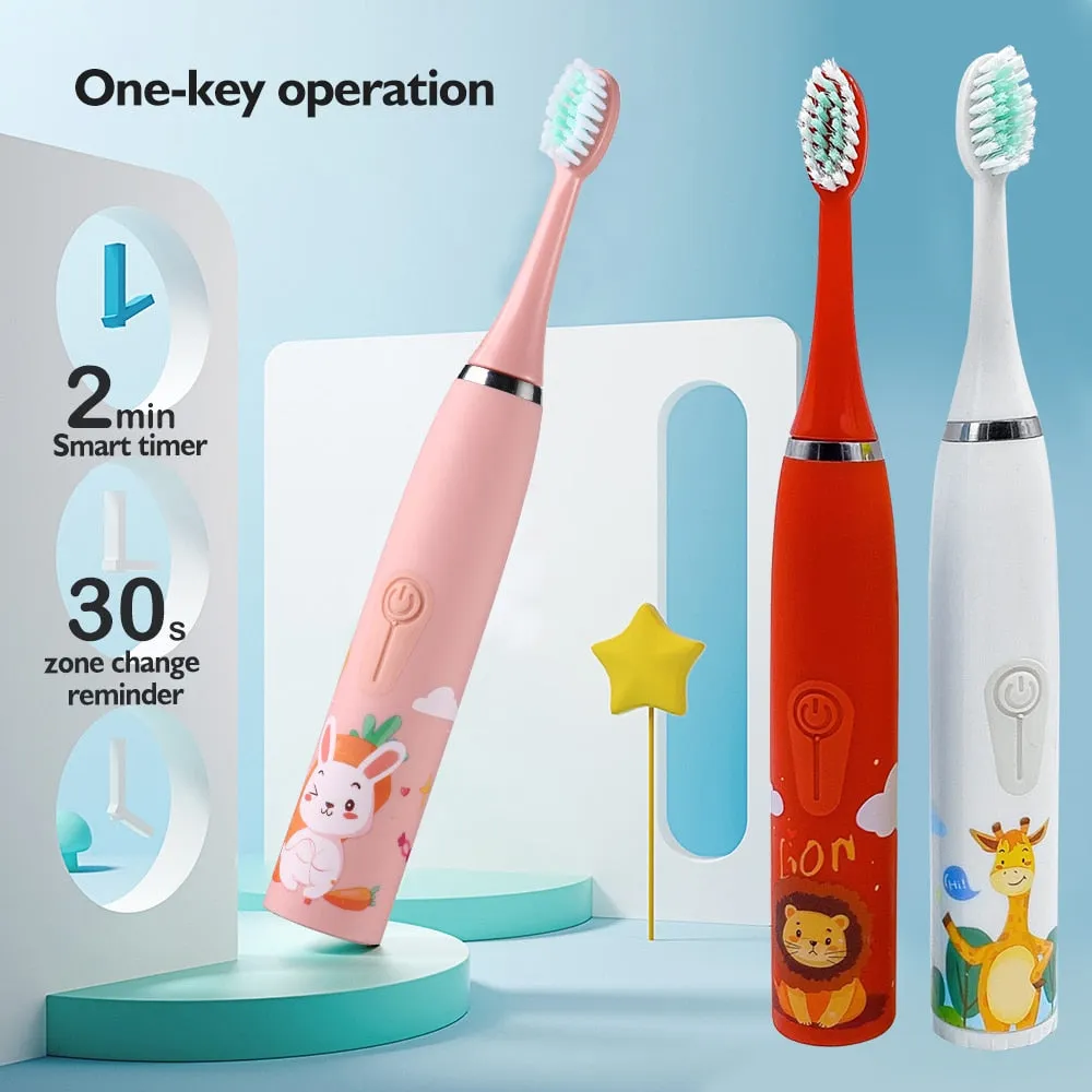 Children's Electric Soft Bristled Cartoon Toothbrush