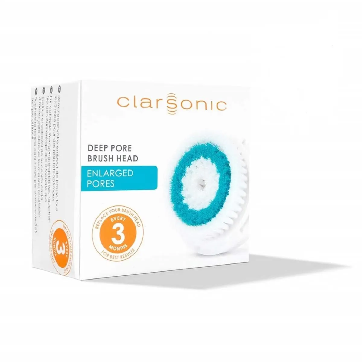 Clarsonic Deep Pore Facial Cleansing Brush Head Replacement | Compatible with Clarisonic Mia 1, Mia 2, Mia Fit, Alpha Fit, Smart Profile Uplift, 4 Count