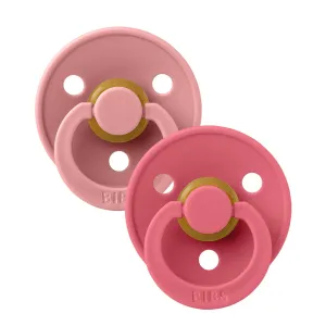 Colour 2-Pack Pacifier Set - Dusty Pink / Coral