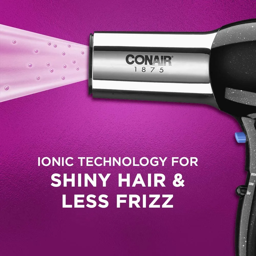Conair 256X Ionic 1875-Watt Turbo Styler Black/Chrome Ionic conditioning minimizes static electricity in your hair, making it silky and shiny without overheating it. - 256N