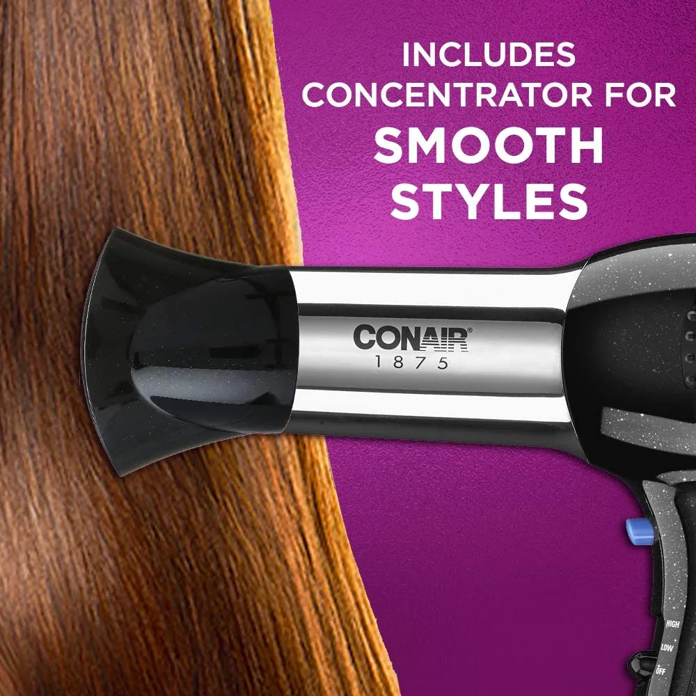 Conair 256X Ionic 1875-Watt Turbo Styler Black/Chrome Ionic conditioning minimizes static electricity in your hair, making it silky and shiny without overheating it. - 256N