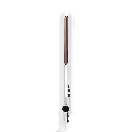 Conair Double Ceramic 1 Inch Flat Iron (White/Rose Gold) technology provides a higher ceramic content for even heat that’s gentle on hair, with anti-frizz control for silky smooth styles - C-CS221NAL