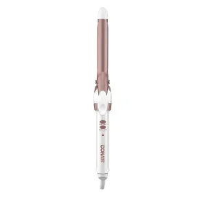 Conair Double Ceramic 3/4 inch Curling Iron (White/Rose Gold) has a higher ceramic content to deliver even heat, fast styling and long-lasting curls - C-CD700GN