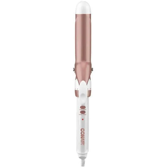 Conair Double Ceramic 3/4 inch Curling Iron (White/Rose Gold) has a higher ceramic content to deliver even heat, fast styling and long-lasting curls - C-CD700GN