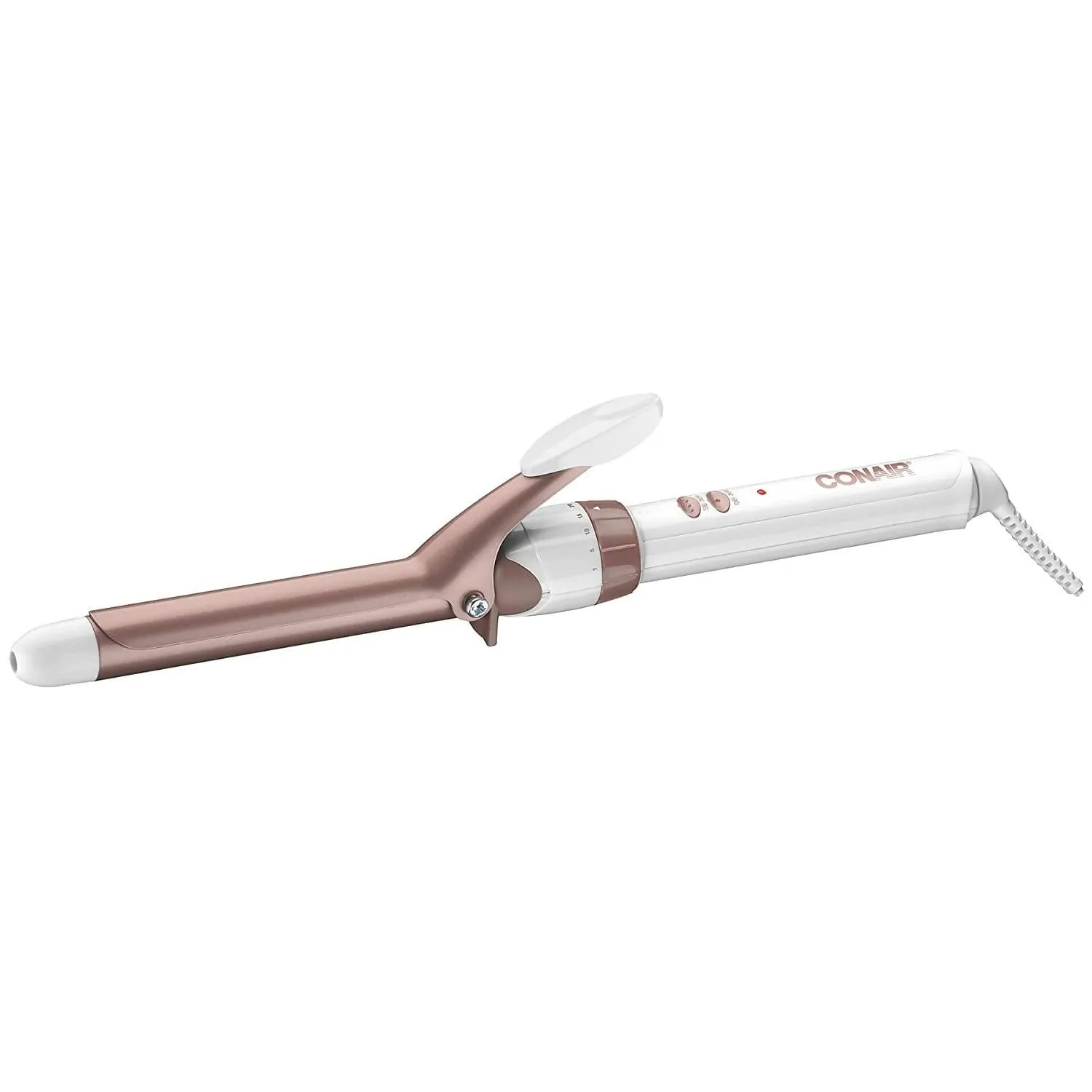Conair Double Ceramic 3/4 inch Curling Iron (White/Rose Gold) has a higher ceramic content to deliver even heat, fast styling and long-lasting curls - C-CD700GN