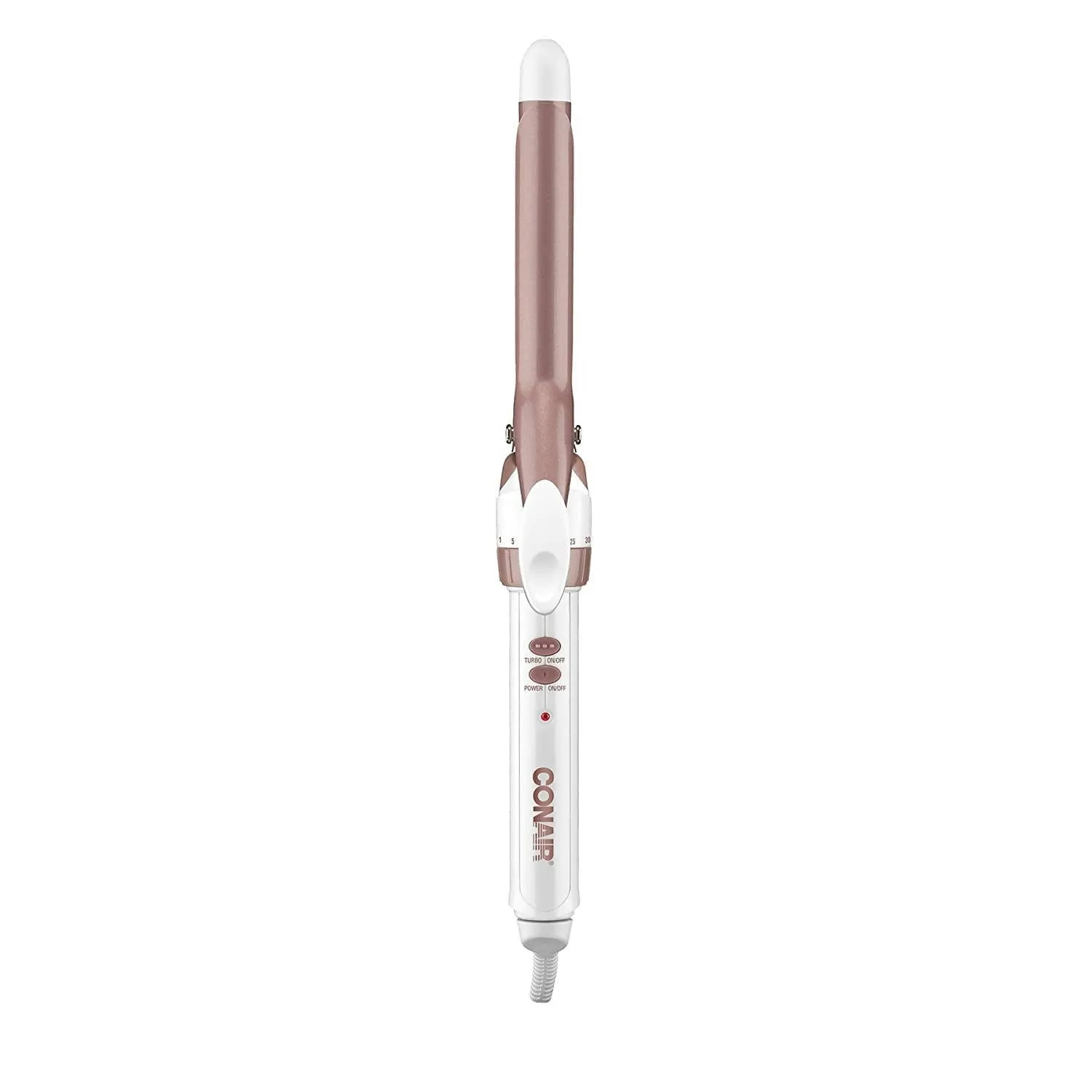 Conair Double Ceramic 3/4 inch Curling Iron (White/Rose Gold) has a higher ceramic content to deliver even heat, fast styling and long-lasting curls - C-CD700GN