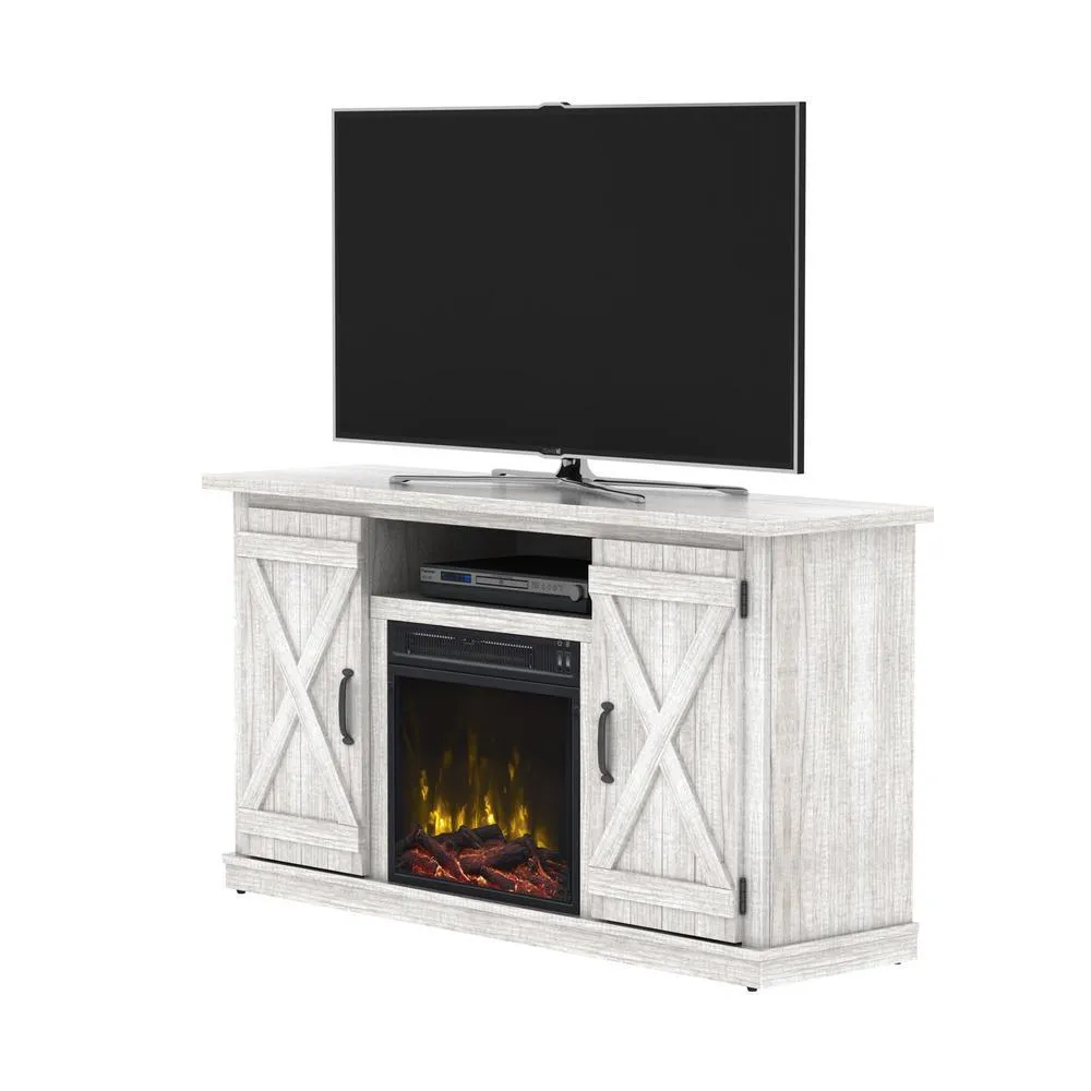 Cottonwood 47.50 in. Media Console Electric Fireplace in White