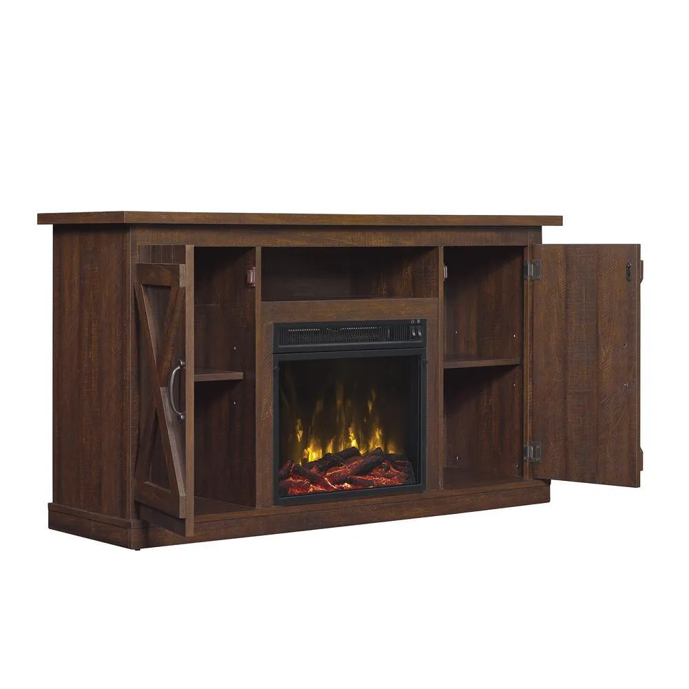 Cottonwood 47.50 in. Media Console Electric Fireplace in White