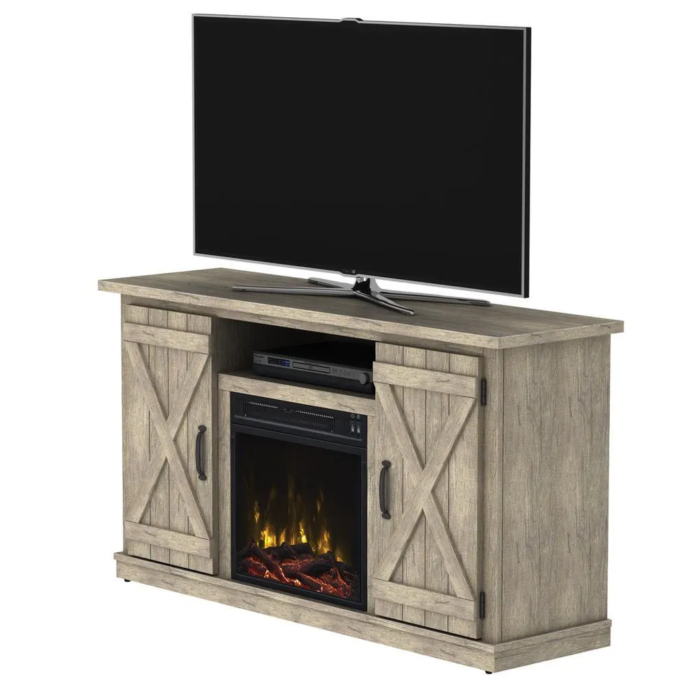 Cottonwood 47.50 in. Media Console Electric Fireplace in White