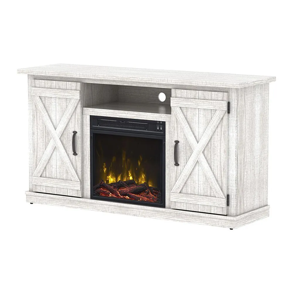 Cottonwood 47.50 in. Media Console Electric Fireplace in White