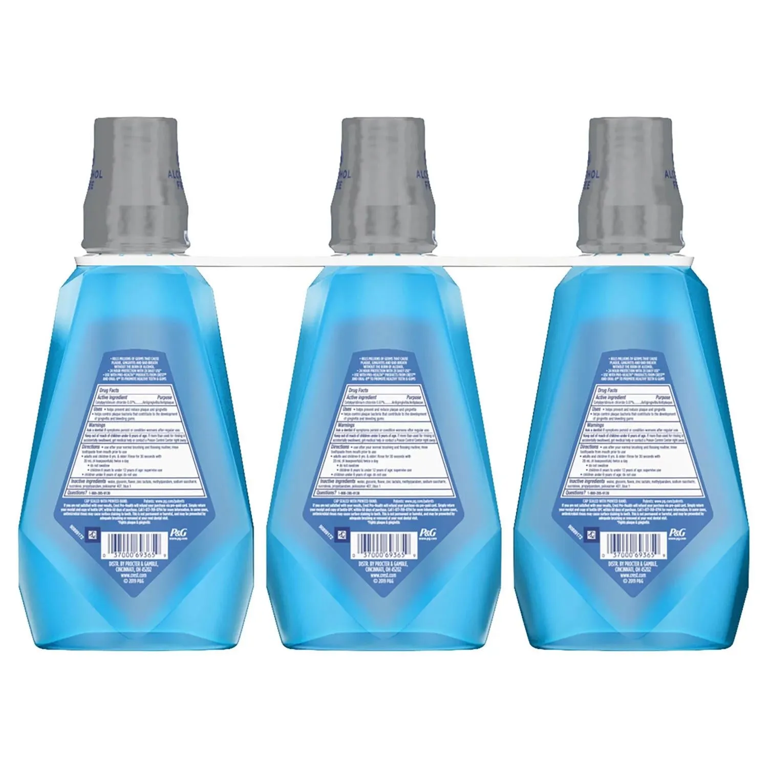 Crest Pro-Health Advantage Multi-Protection Mouthwash, Smooth Mint, 33.8 fl. oz., 3 pk.