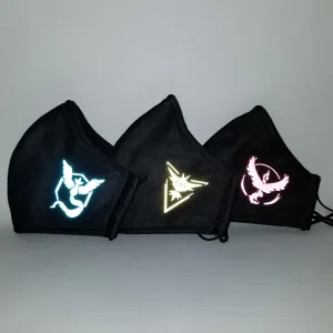 Custom Mask Pokemon Go Reflective Team Masks, Team Instinct, Team Mystic and Team Valor