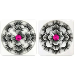 DAODER 25mm Lashes Pack Fluffy Faux Mink Dramatic Long Wispy Soft 8D False Eyelashes Bulk for Women Bold Makeup 14 Pairs
