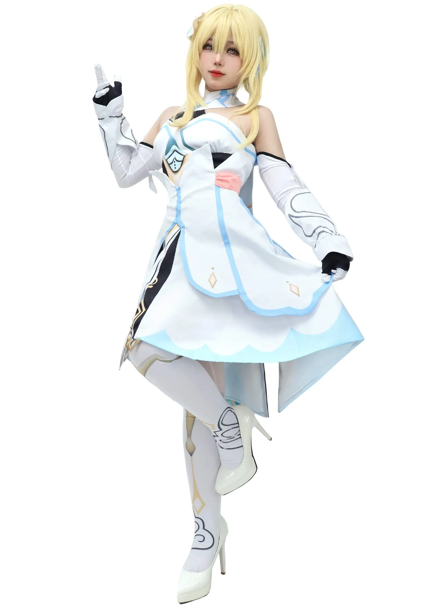 DAZCOS Women Traveler Lumine Wig for Cosplay Costume