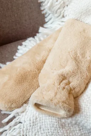Deluxe Long Hot Water Bottle Caramel