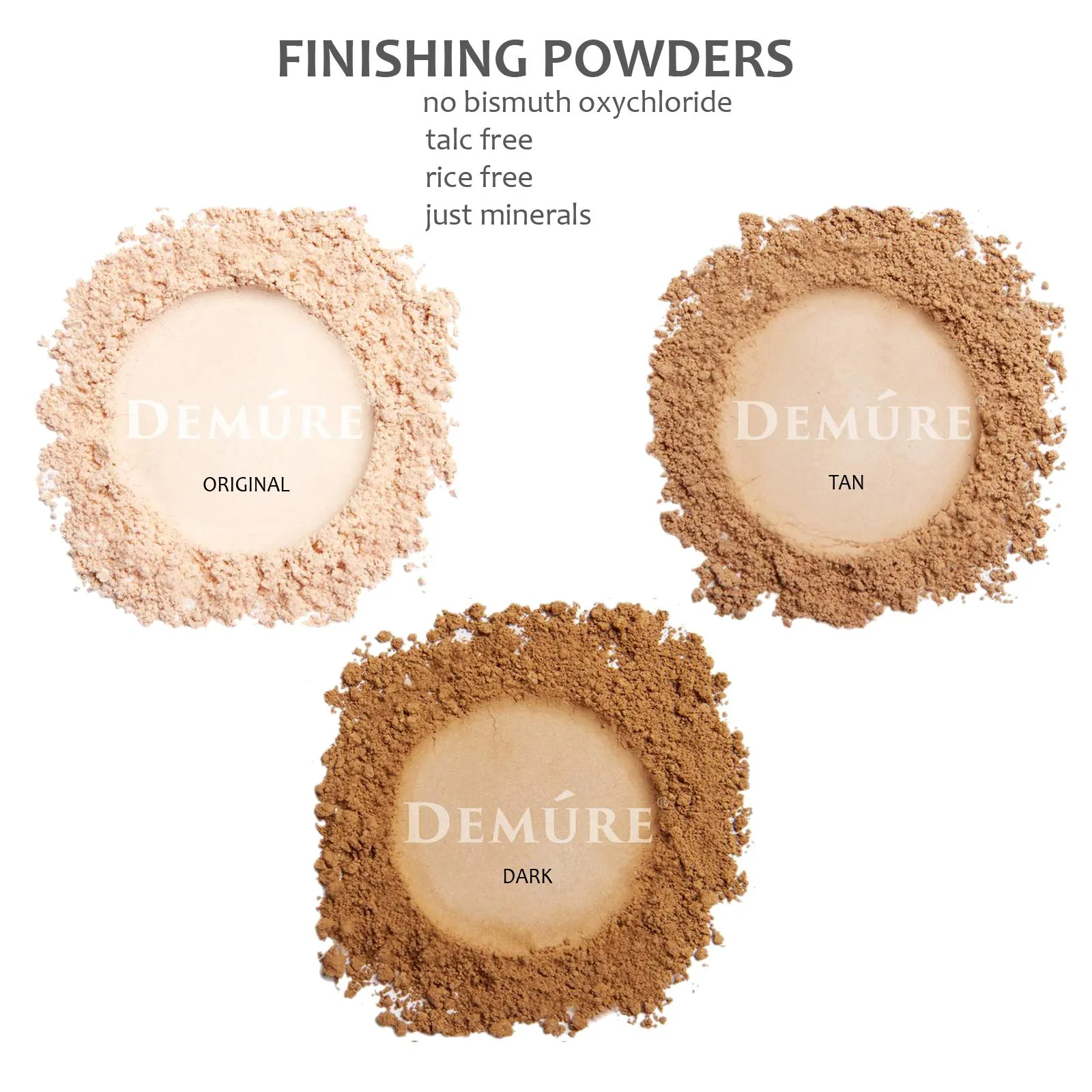 Demure Mineral Makeup, Finishing Powder (Tan), Loose Powder Make Up, Face Powder, Setting Powder Makeup, Professional Makeup