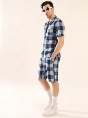 DENIM PRINT CO-ORD SET BLUE