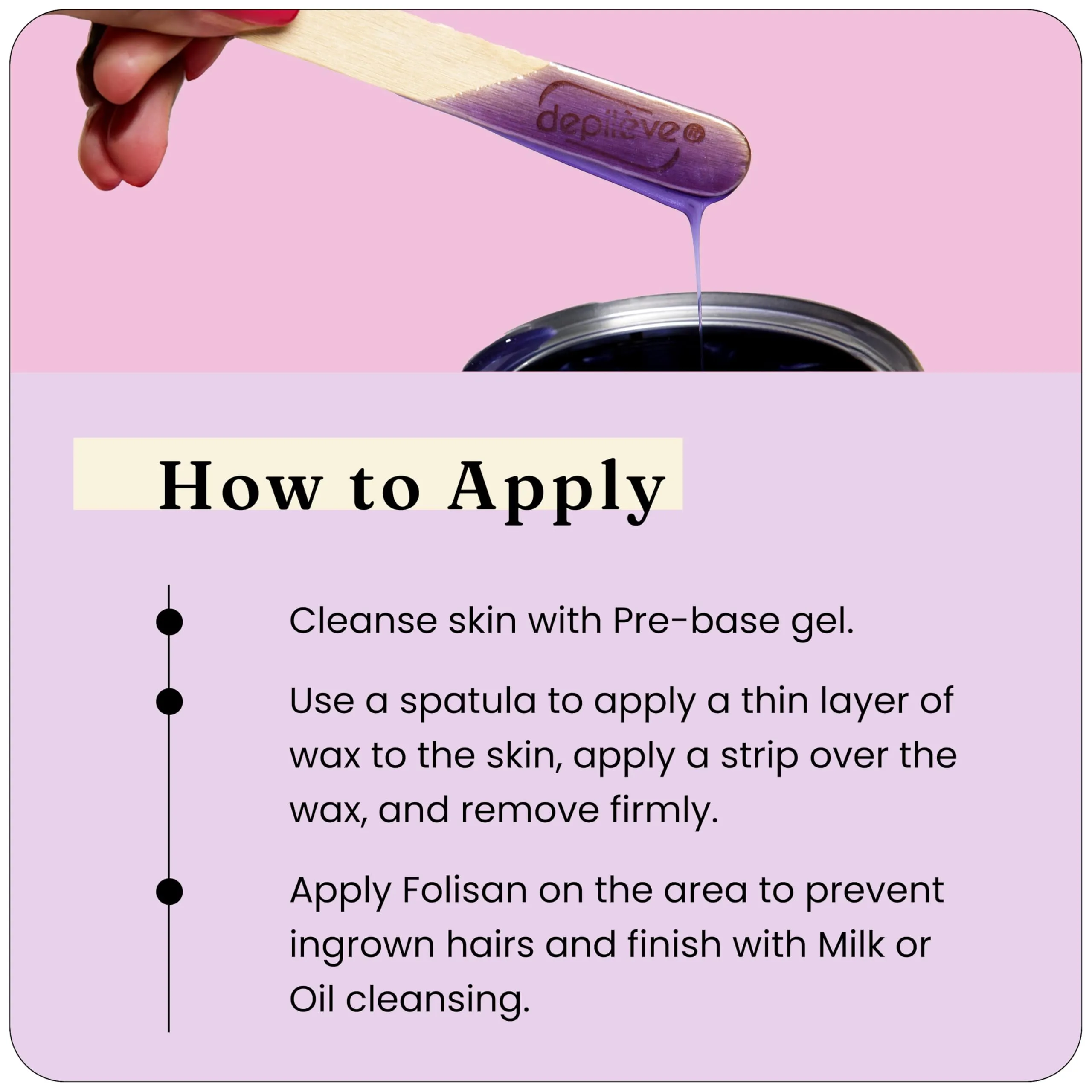 Depileve Hair Removal Wax - Lavender Rosin Wax for Sensitive Skin - Full-Body Wax - Ideal for Delicate Areas - Moisturizing Strip Wax - for Salon and At-Home Use
