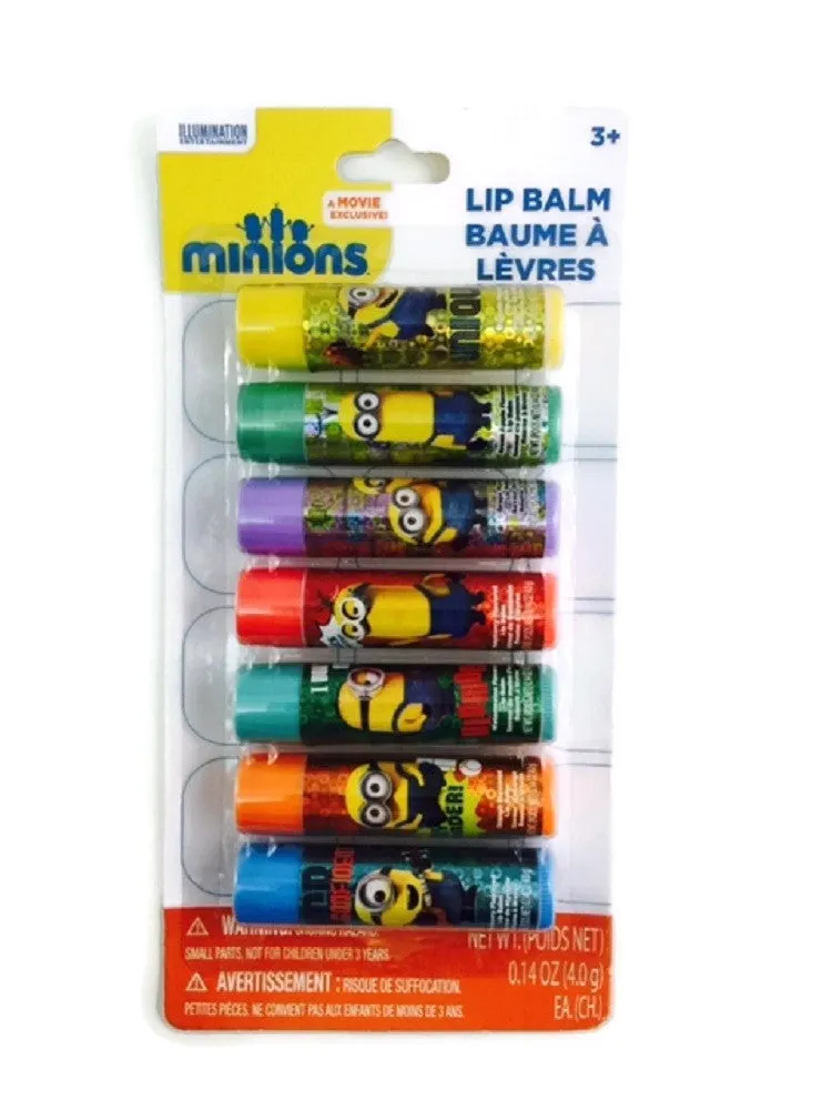 Despicable Me Minions Bracelet Lip Gloss Bundle Childs Jewelry Balm Gift Set
