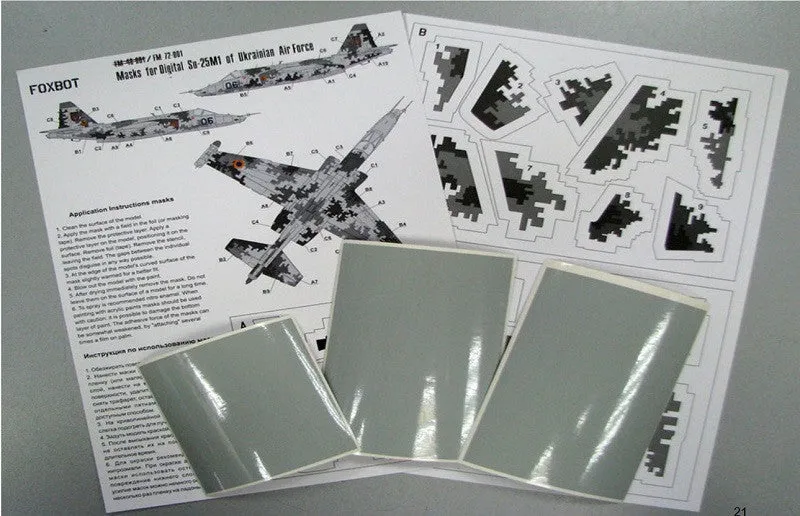 Digital camouflage masks for Ukrainian Su-25 "Frogfoot"