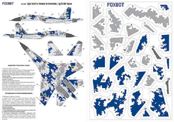 Digital camouflage masks for Ukrainian Su-27