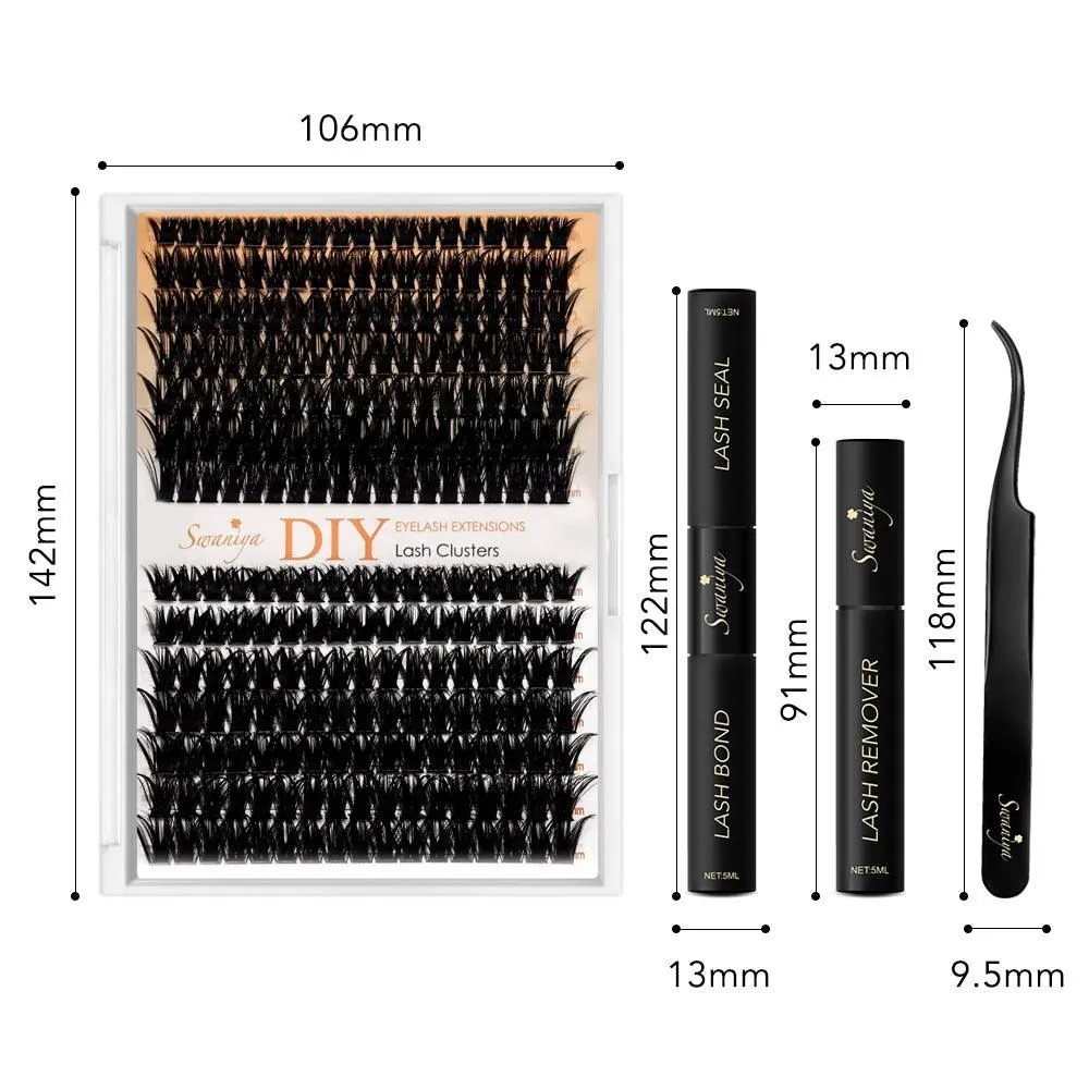 DIY Lash Clusters Kits D curl 10-16MIX