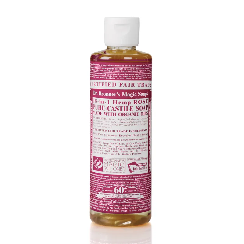 Dr. Bronner's 18-in-1 Hemp Rose Pure-Castile Liquid Soap