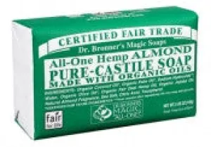 Dr. Bronner's All-One Hemp Almond Pure-Castile Bar Soap 140g