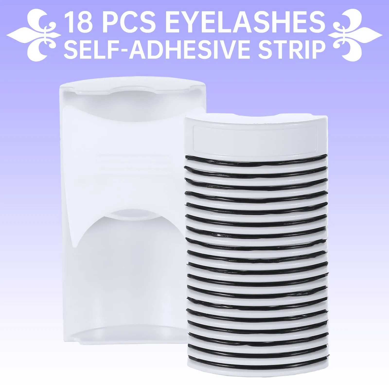 DSLONG 5 Pairs Natural Look D Curl Lashes With 18PCS Self Adhesive Eyelashes Strips, Manga Lashes Fluffy Cat Eye Lashes Looks Like Eyelash Extensions (Cat Eye)