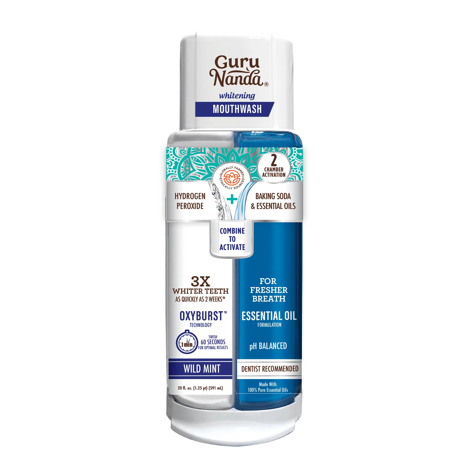 Dual Chamber Oxyburst Whitening Mouthwash (12-Pack)