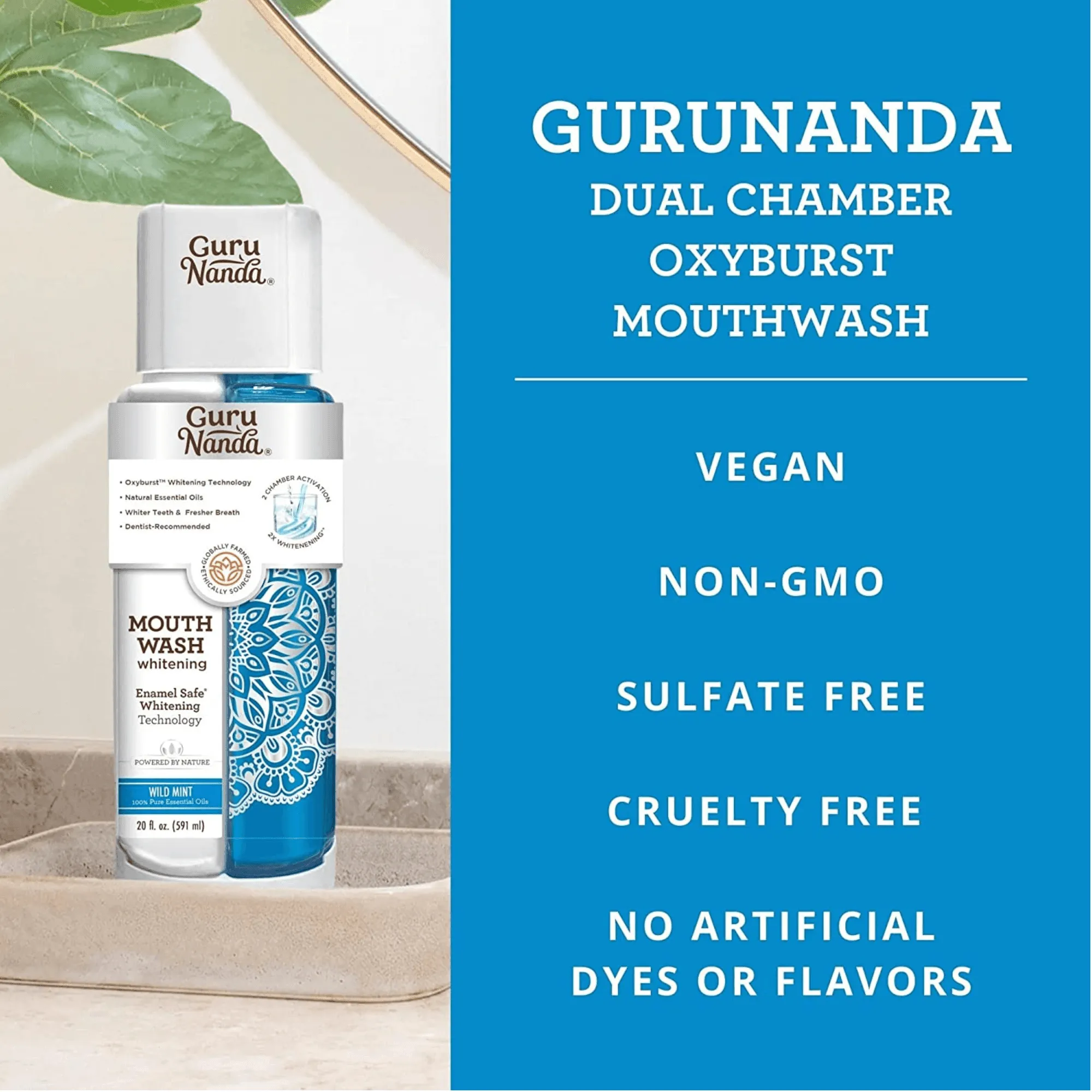 Dual Chamber Oxyburst Whitening Mouthwash (12-Pack)