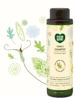 ECOLOVE - Green Collection Family Shampoo for All Hair Types - 17.6 fl. oz. (500 ml)