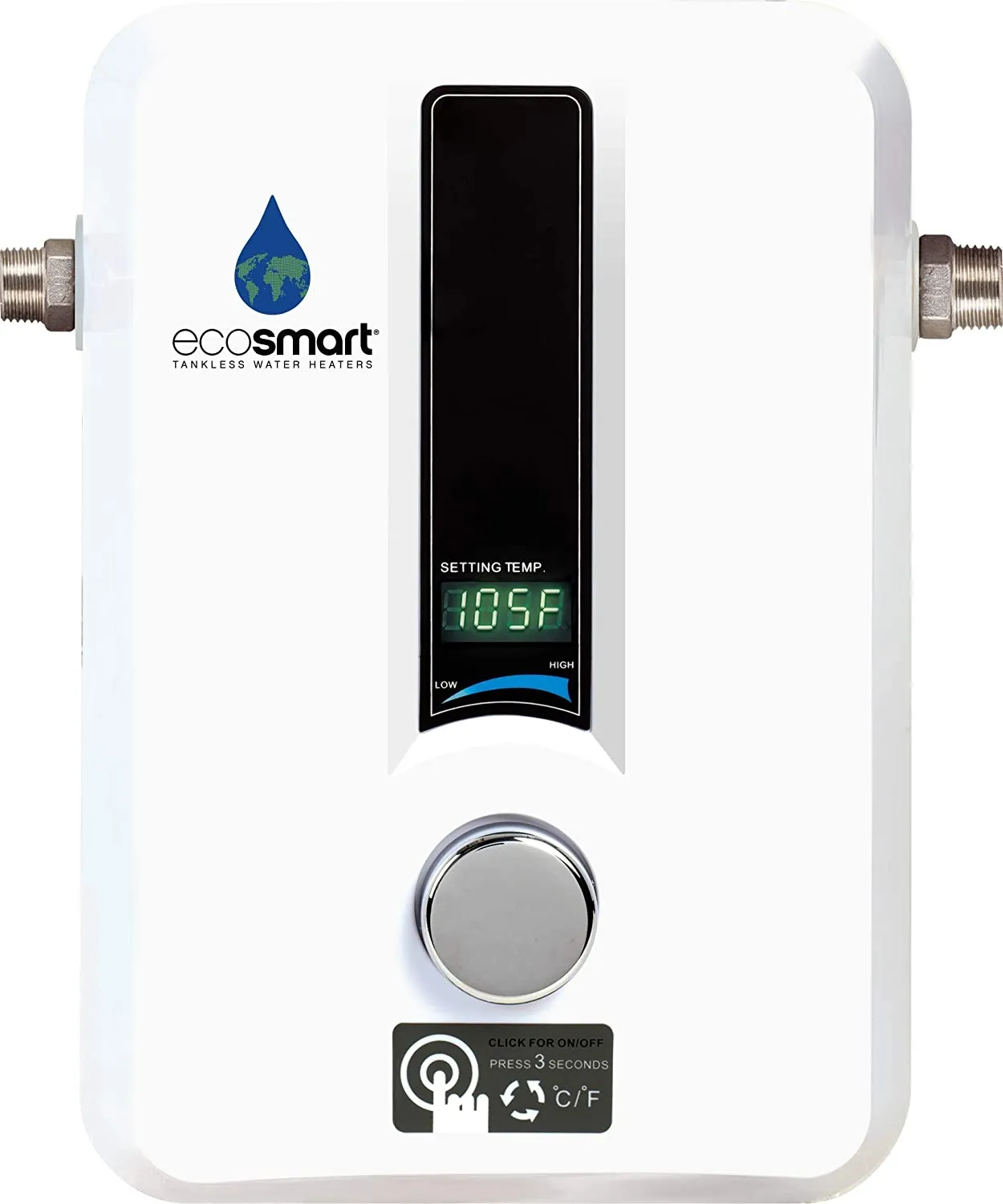 Ecosmart ECO 11 Electric Tankless Water Heater, 13KW at 240 Volts with Patented Self Modulating Technology