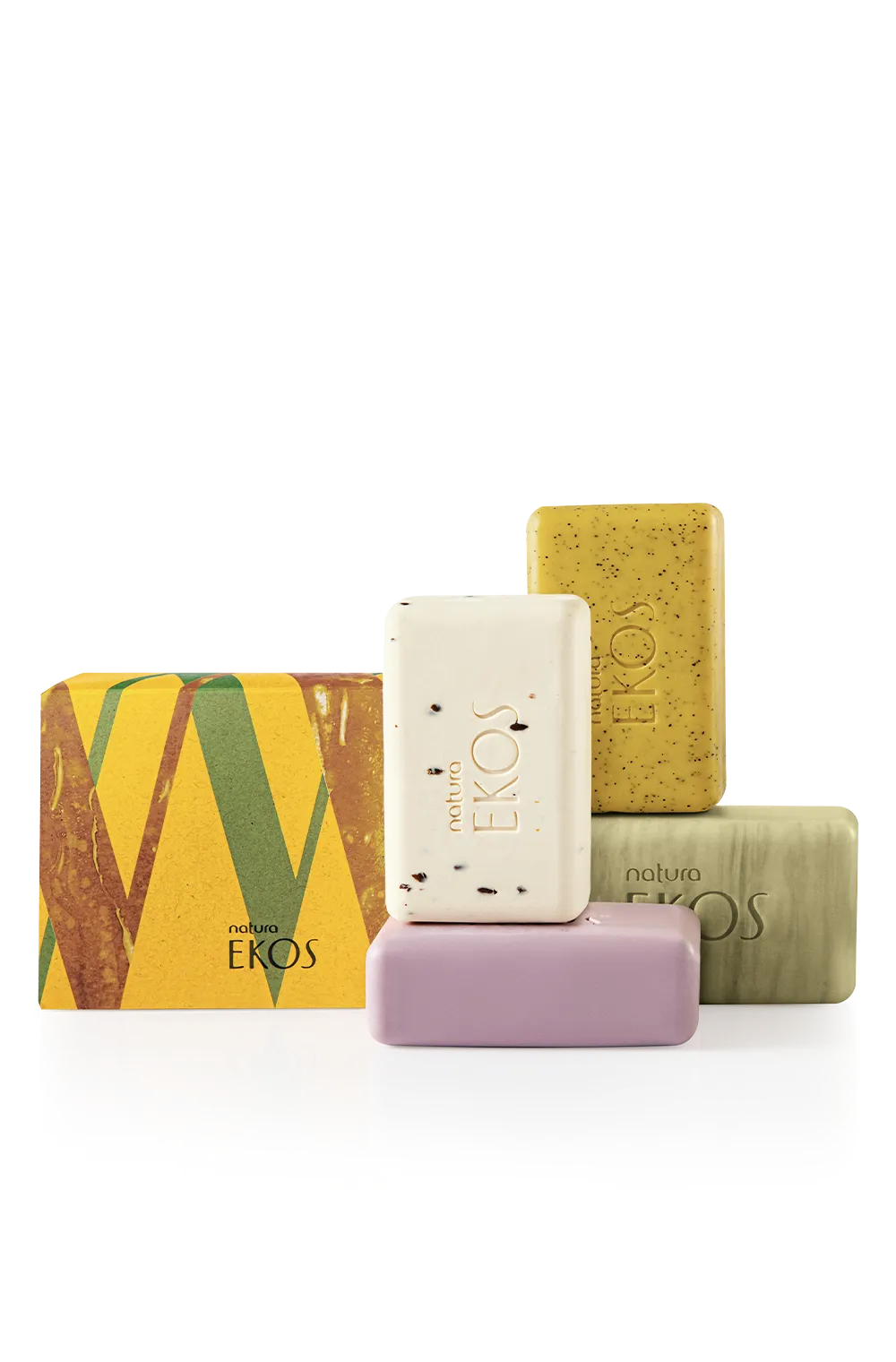 Ekos Creamy and Exfoliating Bar Soap Set: Castanha Andiroba Açaí & Maracujá