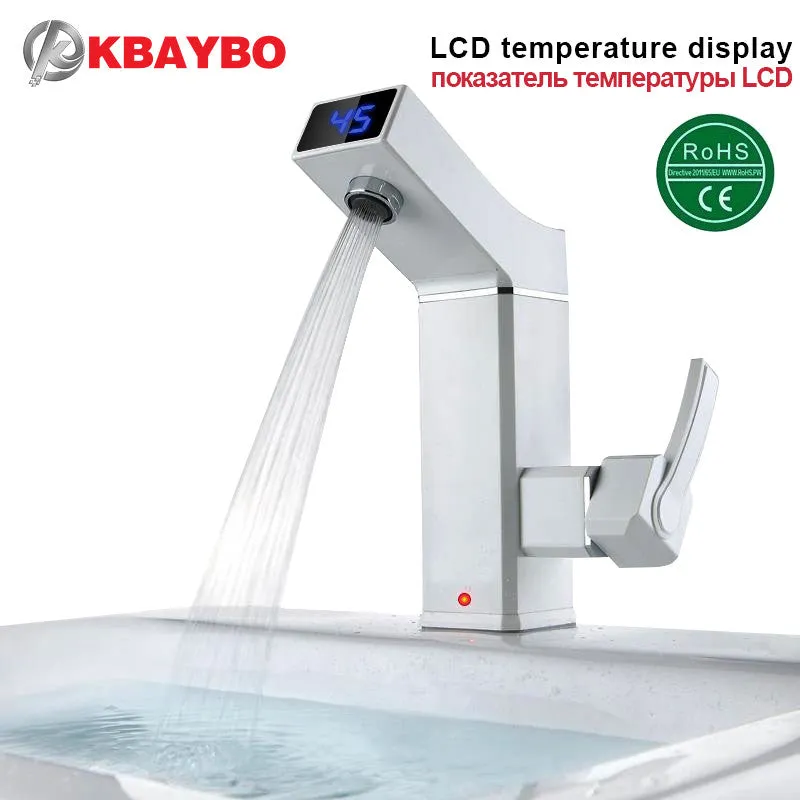 Electric Faucet 2016 New LCD electric water heater electric hot water tap Intelligent Digital Kitchen Instant Hot Water 3000W