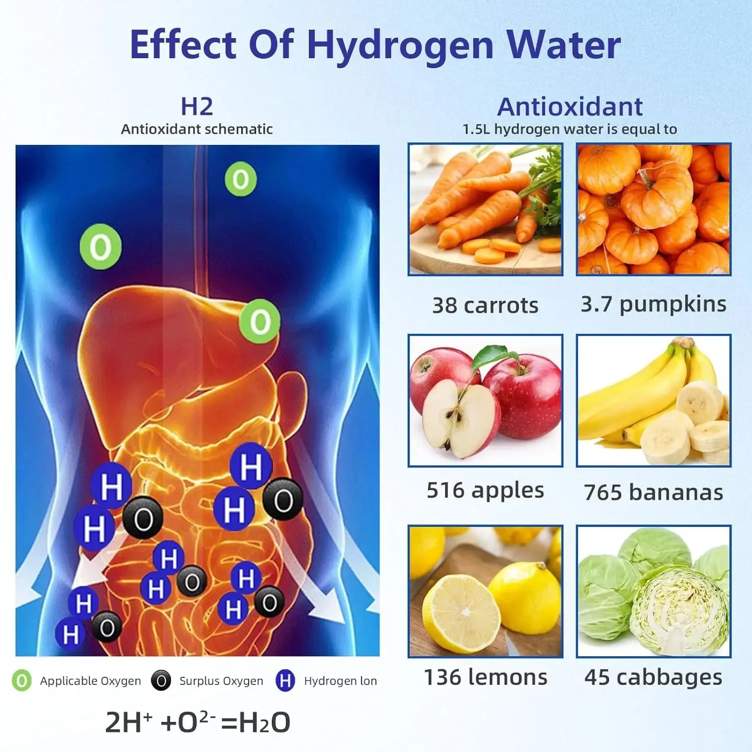 Electric Hydrogen Water Generator